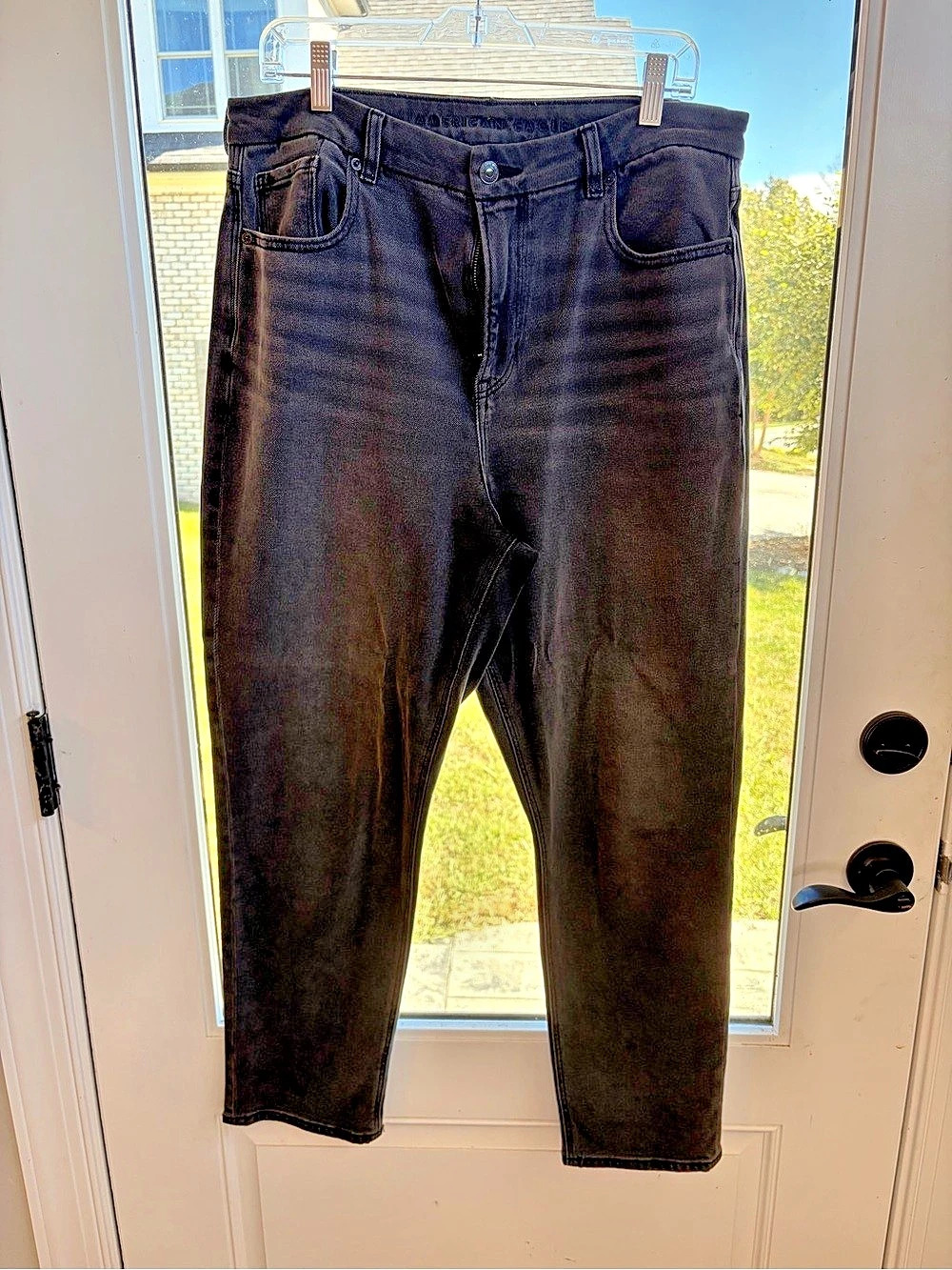 American Eagle Black Straight Leg Jeans Waist 16 Like New